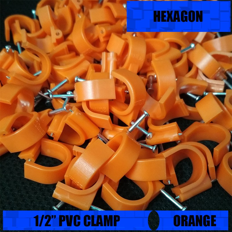 100Pcs PVC Clamp / PVCClamp / Hose Clamp 1/2" Shopee Philippines