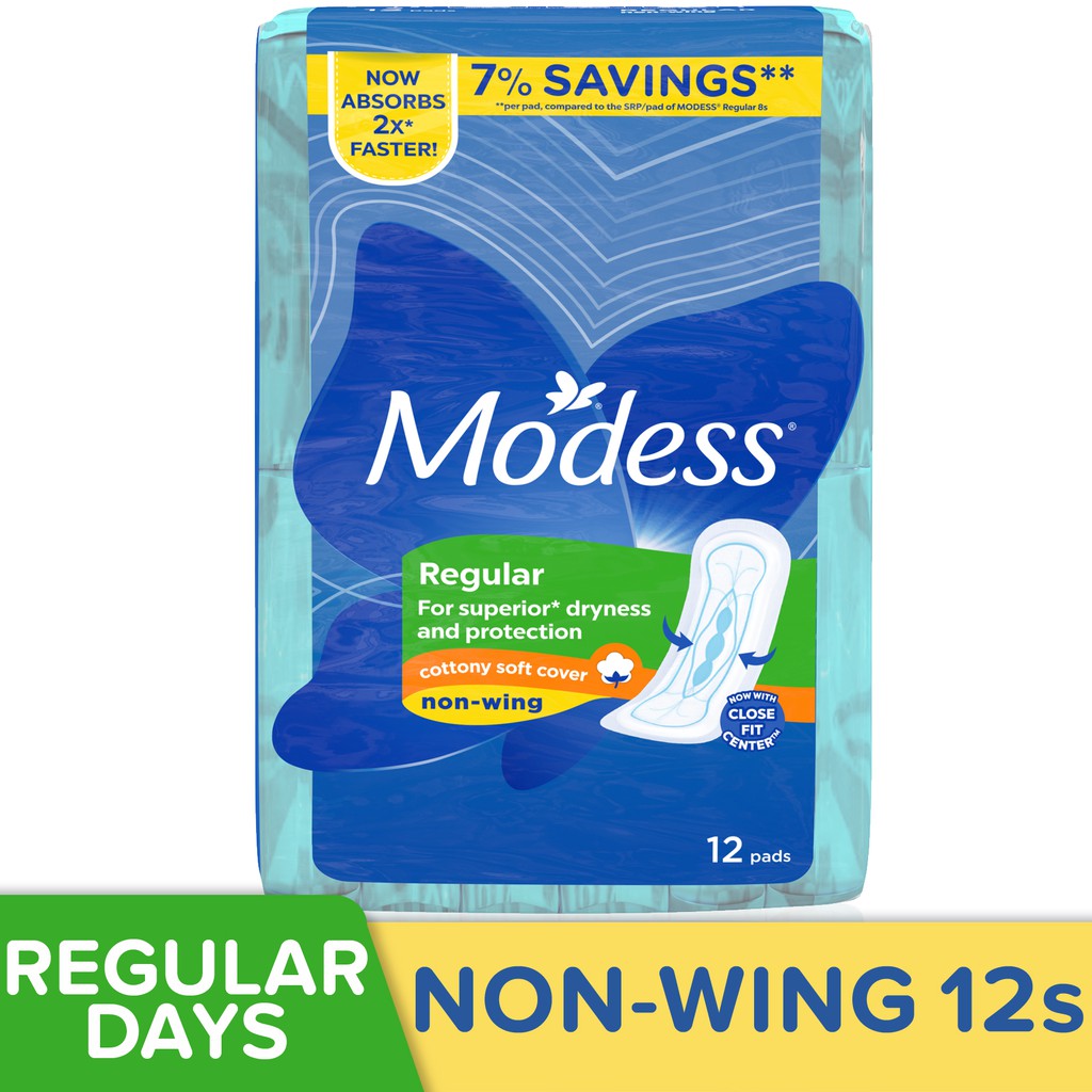 Modess Cottony Soft NonWing Sanitary Napkins 12s Shopee Philippines