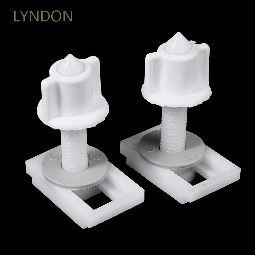 LYNDON DIY Toilet Seats Fitting PP Screws and Nuts Toilet Seat Hinges with Mounting Screws for