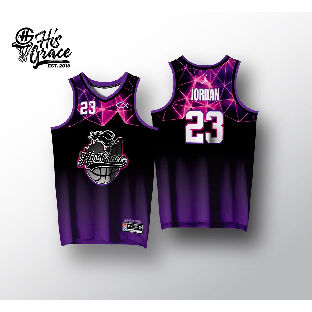 HISGRACE BASKETBALL JERSEY PURPLE BLACK Shopee Philippines