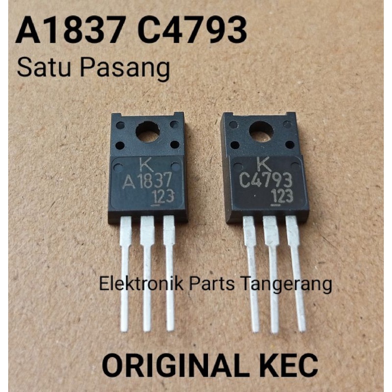 (One Install) TRANSISTOR A1837 C4793 ORIGINAL KEC TRANSISTOR 2SA1837 TRANSISTOR 2SC4793