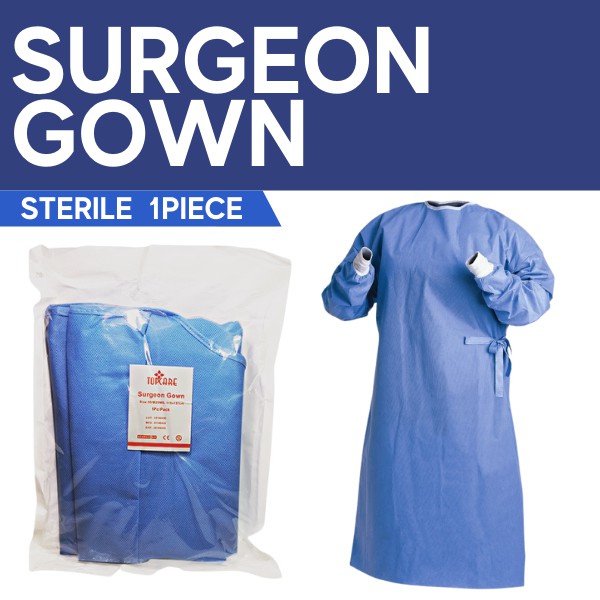 Surgical / Surgeon Gown Sterile disposable TC (1 Piece) Shopee