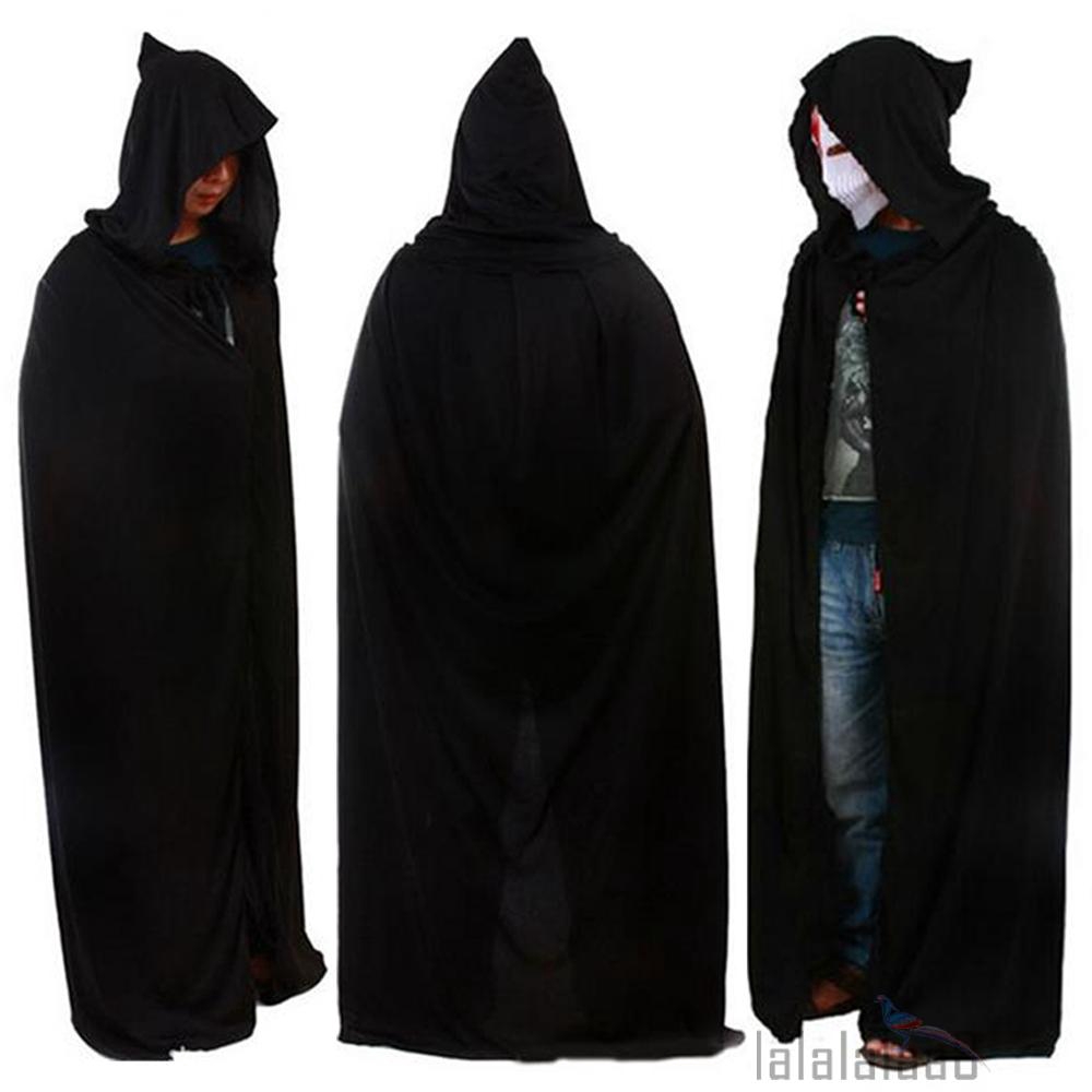 Halloween Costume Adult Death Cosplay Costumes Black Black Hooded Cloak