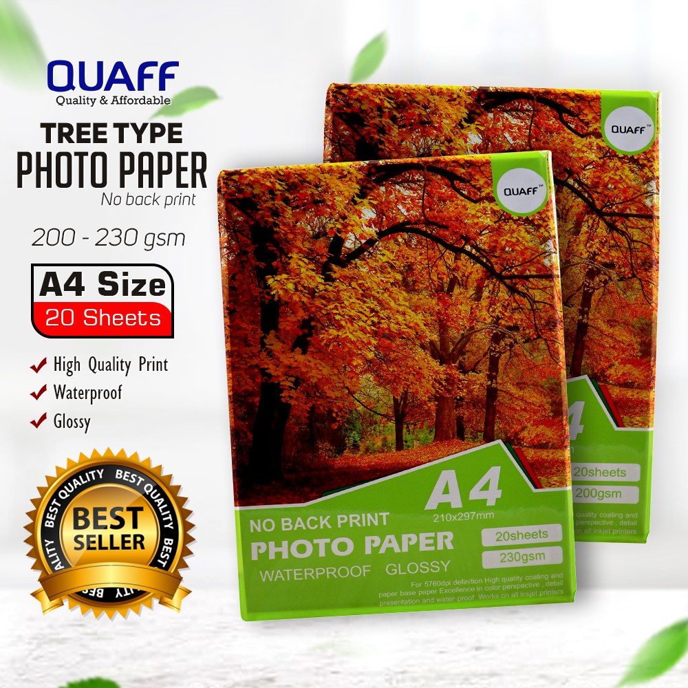 (10packs) A4 Size Photo Paper RC Satin / RC HGlossy / RC Woven / Tree