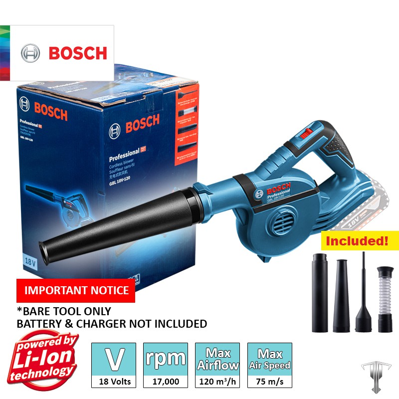 Bosch GBL 18V120 Professional 18 V Cordless Blower (Bare Tool