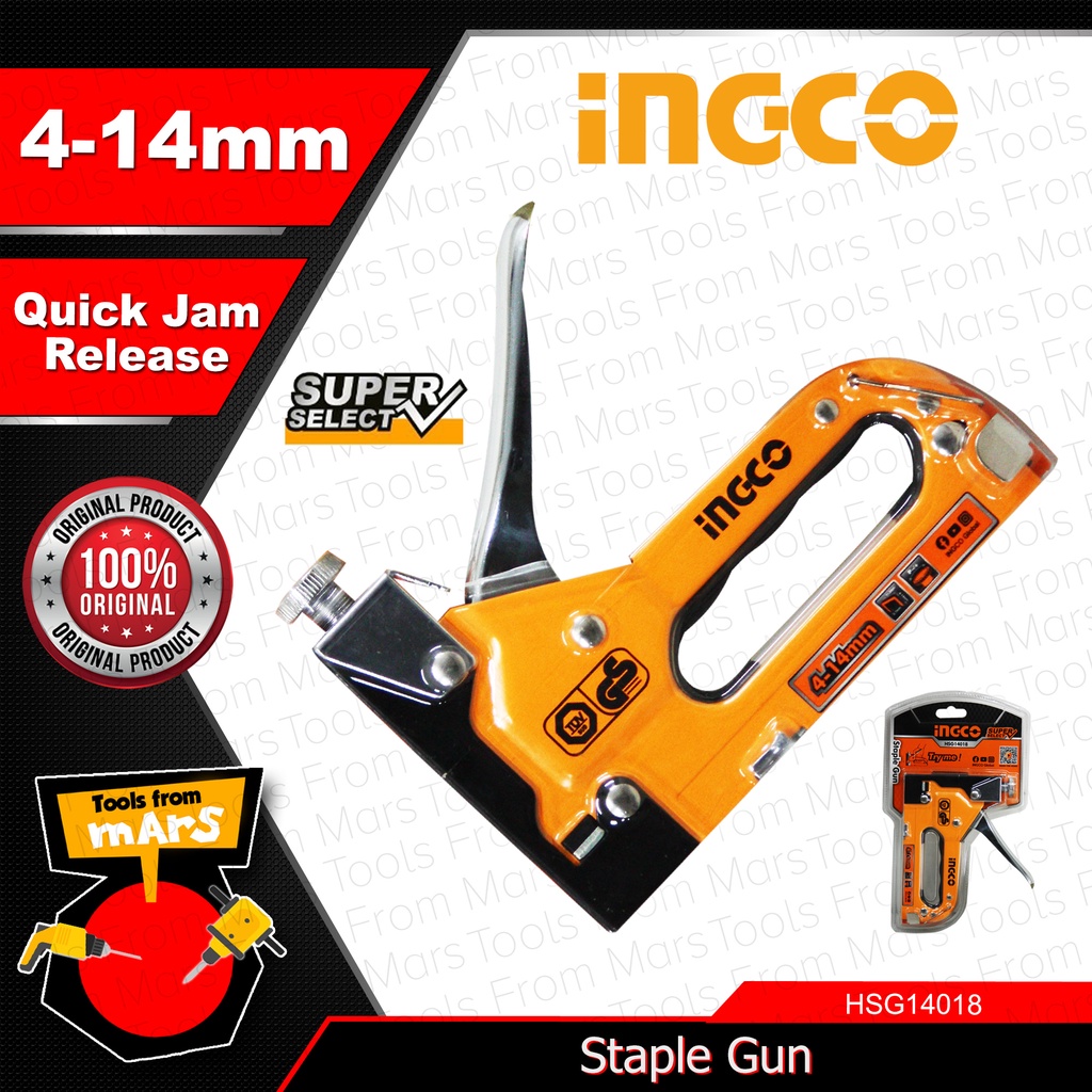 INGCO Stapler Staple Gun Super Select HSG14018 •TOOLS FROM MARS• HT2 Shopee Philippines