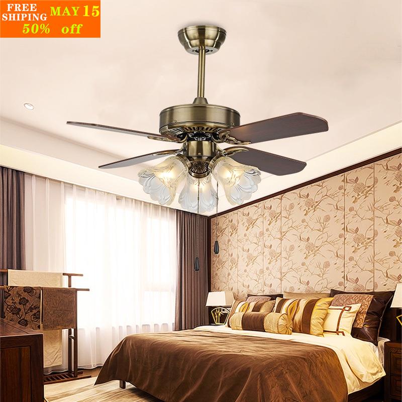 Ceiling fan 42 inches, with 4 blades, 3 lights Restaurant ceiling fan