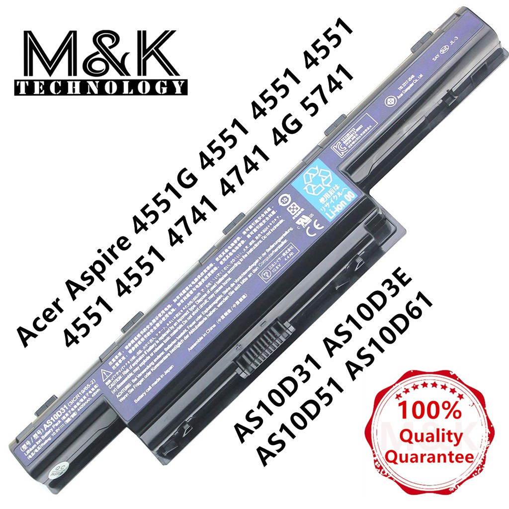 Original MK Laptop Battery for Acer 4743/4738/4739/4750/4741/AS10D41