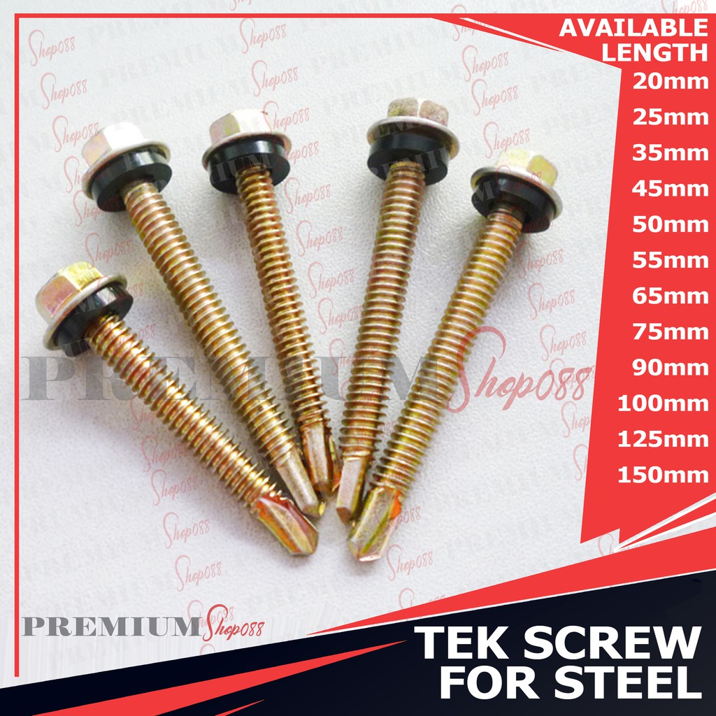 10/50/100pcs Tek screw for Metal Steel Tekscrew Screws 20mm 25mm 35mm