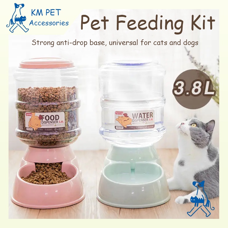 Automatic Food Water Pet Feeder Plastic Dog Bowl Dispenser For Cat 2022
