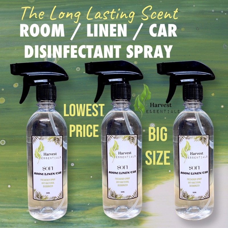 Harvest Essentials Room & Linen Disinfectant Spray Best Seller Car