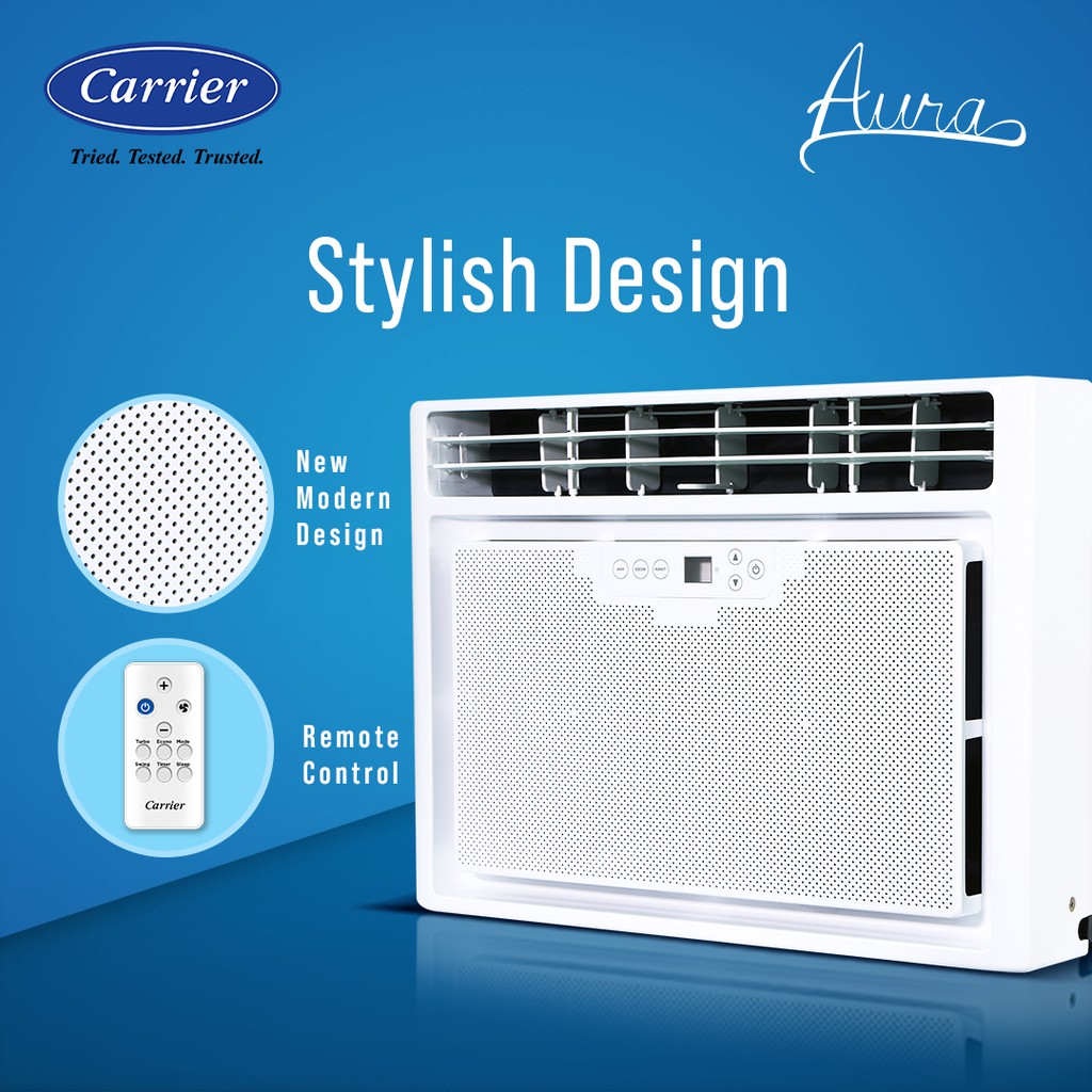 Carrier Aura WCARK010EE NonInverter Top Discharge Window Type Aircon