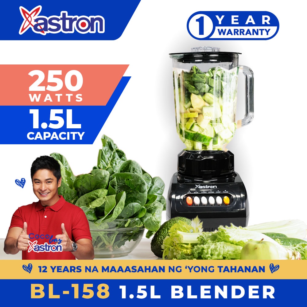 Blenders & Soya Bean Machines Astron BL158 Blender 250W 1.5L