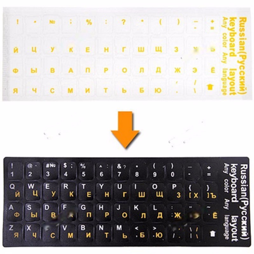 Russian Keyboard Layout Sticker Letter Alphabet For Laptop Tablet PC