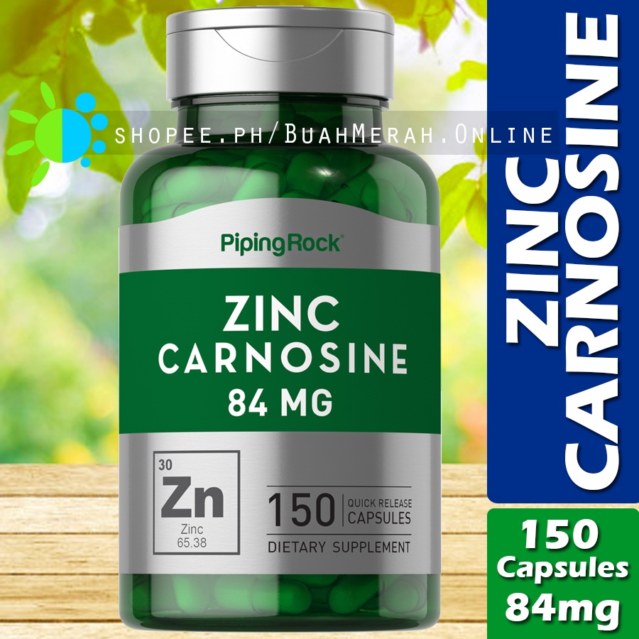 ZINC CARNOSINE 84mg x 150 Capsules with L Carnosine 62.35mg Vitamins Supplement Shopee Philippines