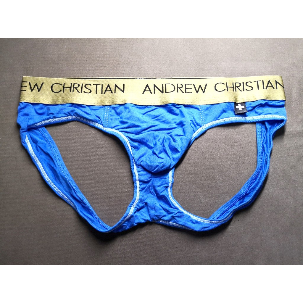 (Discreet Pack) Gold garter JOCK STRAP Bottomless Briefs Sexy Underwear