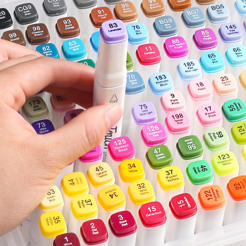 TouchFive TouchSmooth Dual Brush Pen Marker 168 colors Shopee