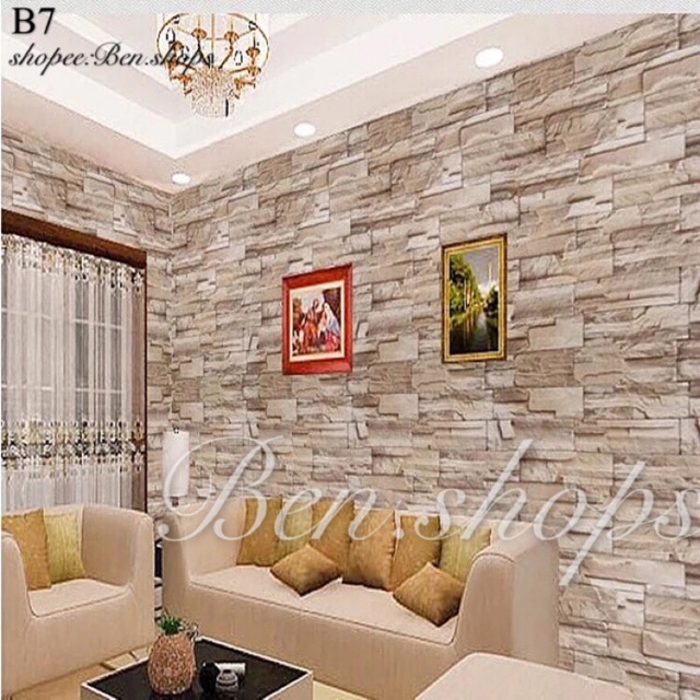 Brick Wallpaper Self Adhesion Waterproof 10M by 45Cm Decor Shopee