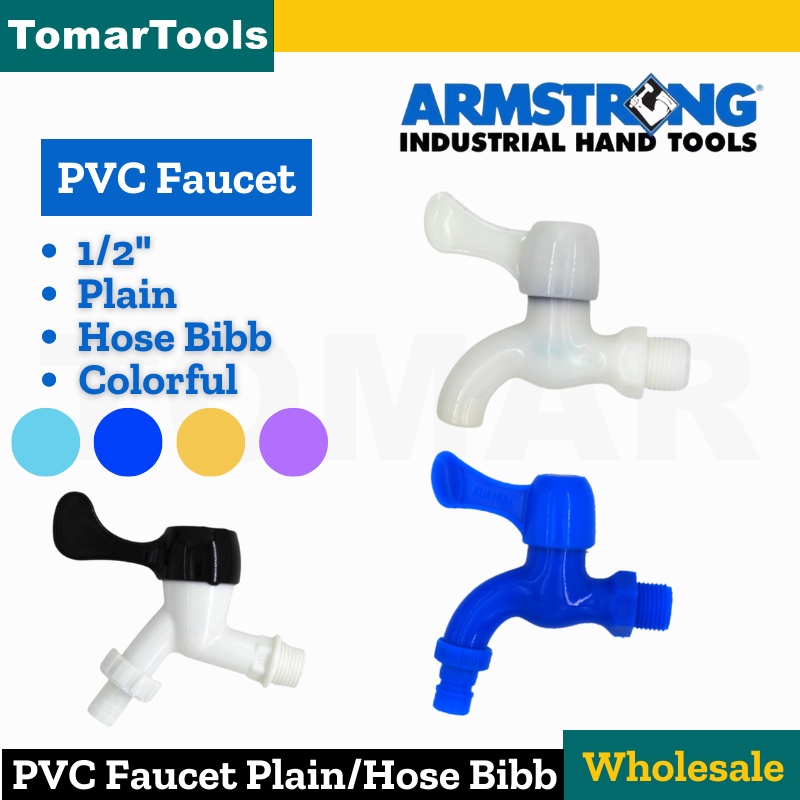 PVC Colorful Faucet White Blue Plastic Hose Bibb For Kitchen Sink And