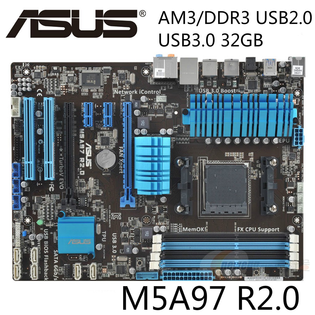 ASUS M5A97 R2.0 original motherboard Socket AM3 DDR3 USB2.0 USB3.0 32GB