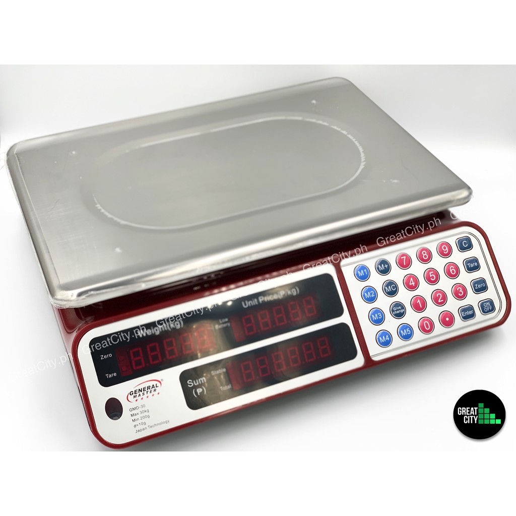 General Master Digital Weighing Scale 30 Kg. Shopee Philippines
