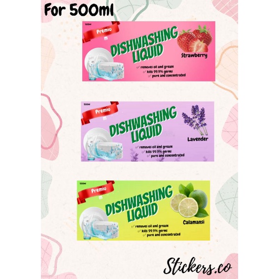 Sticker Label for Dishwashing Liquid 500ml Shopee Philippines