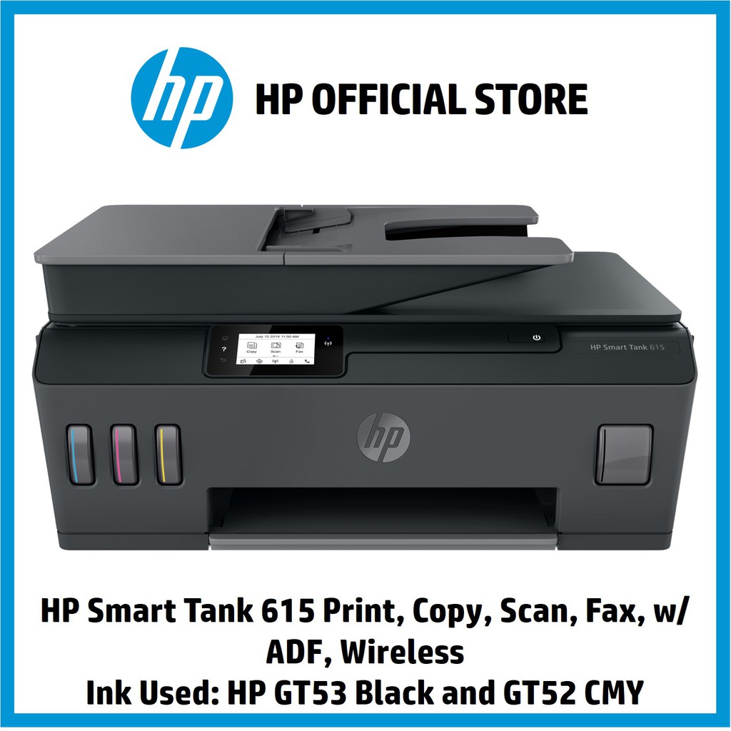 HP Ink Tank 615 AiO Continuous Ink Printer Print, copy, scan, fax
