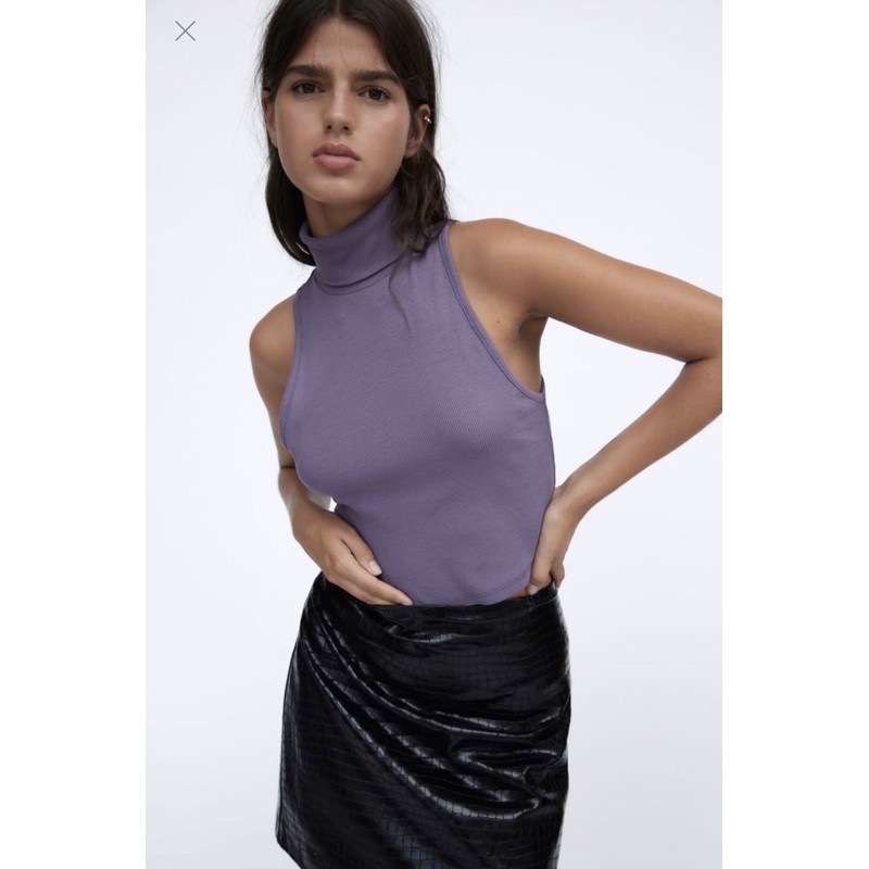 ZARA ribbed turtle neck top retail Shopee Philippines