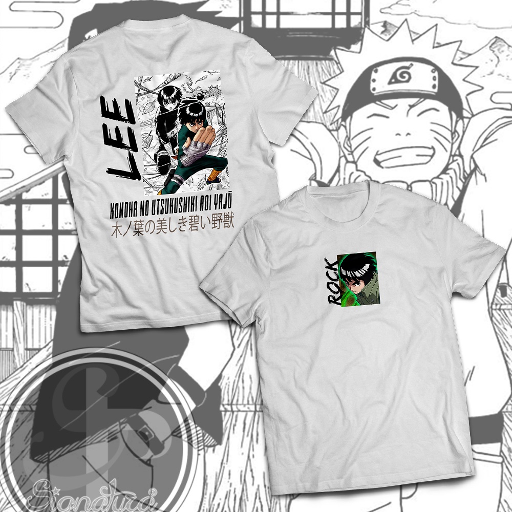 Signatura Tees Anime Shirts Naruto Series Rock Lee Shirt Design