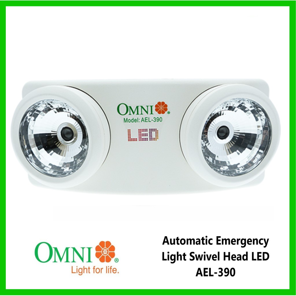Omni Automatic Emergency Light Swivel Head LED AEL390 Shopee Philippines