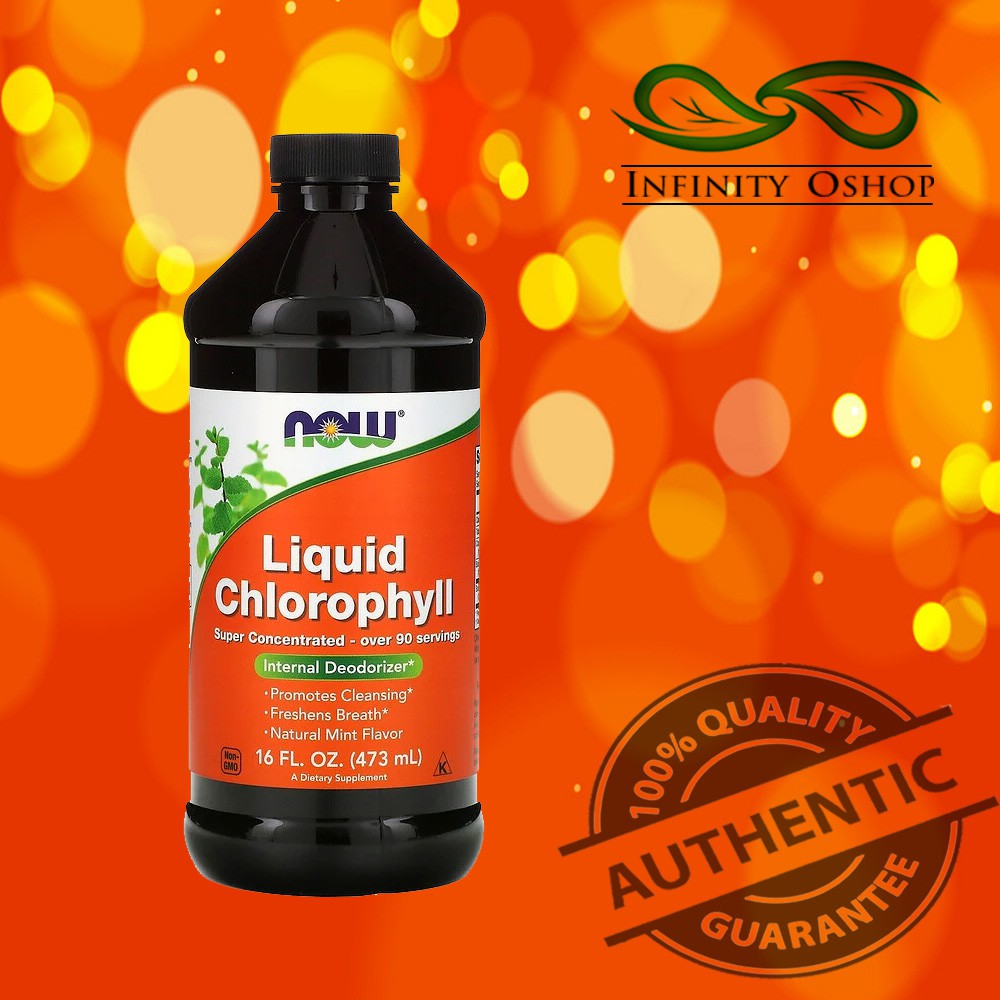 Now Foods Liquid Chlorophyll, Mint Flavor, 16 fl oz (473 ml) Shopee