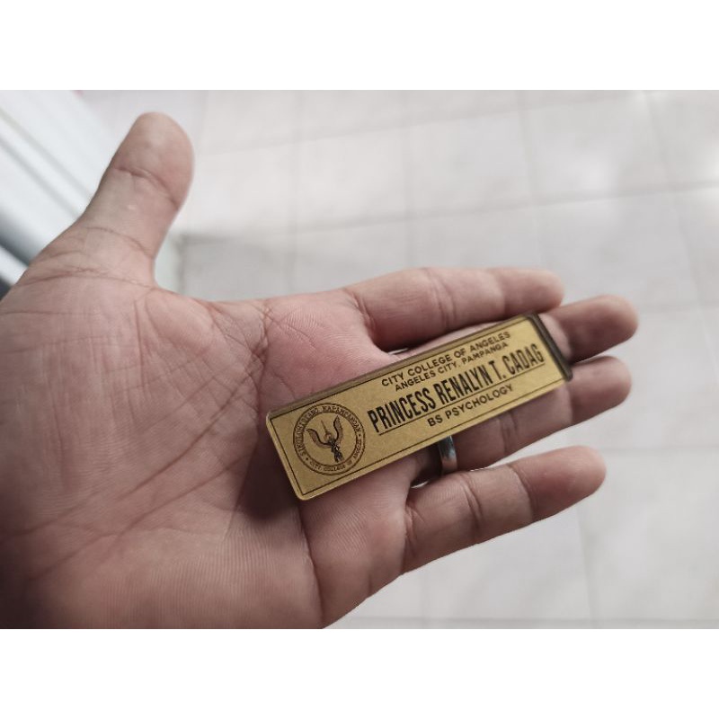 Name Plate / Name Tag / Name Badge ( Pin Type ) Shopee