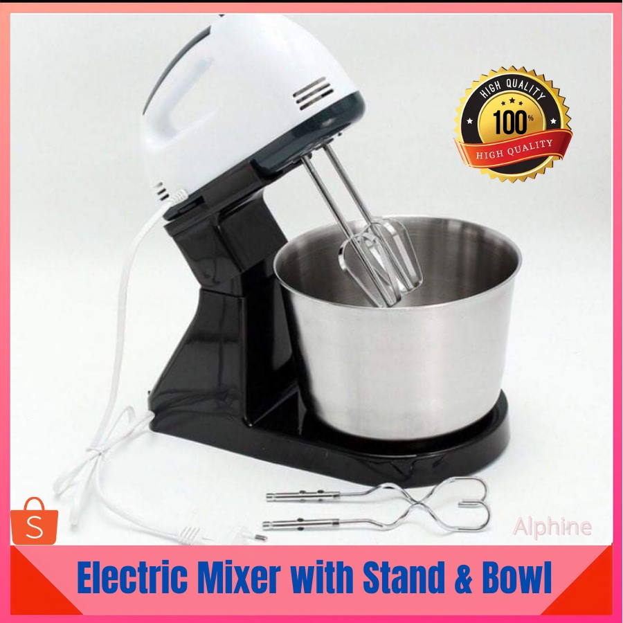 Hand Mixer 7 Speed Electric Mixer with Stand and Stainless Bowl