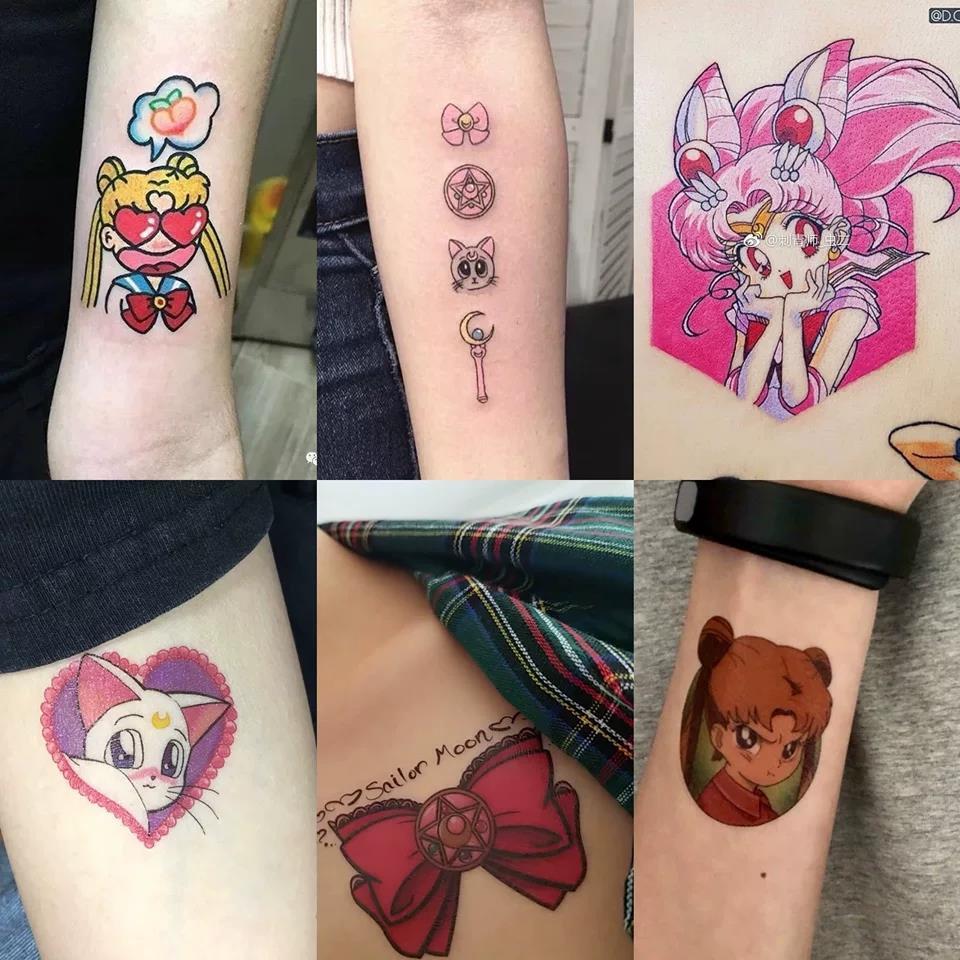 Dark Sailor Moon Tattoo Sticker Waterproof Female Lasting Ins Wind Korean Net Red Hyuna | Shopee Philippines 960_x_960_jpg
