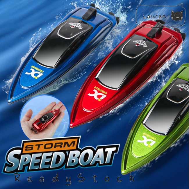 Lauren Mini Rc Boat 5km/h Radio Remote Controlled High Speed Ship With