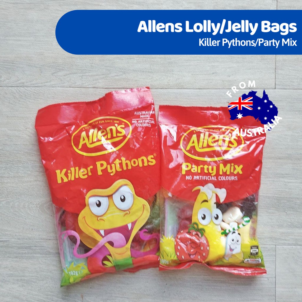Allen's Party Mix Lollies Bag Variety 190g/Killer Python Jelly Lolly