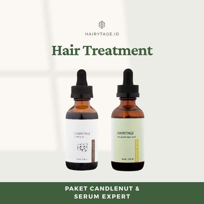 Hairytage Hair Growth Package Hair Serum Expert & Candlenut Oil