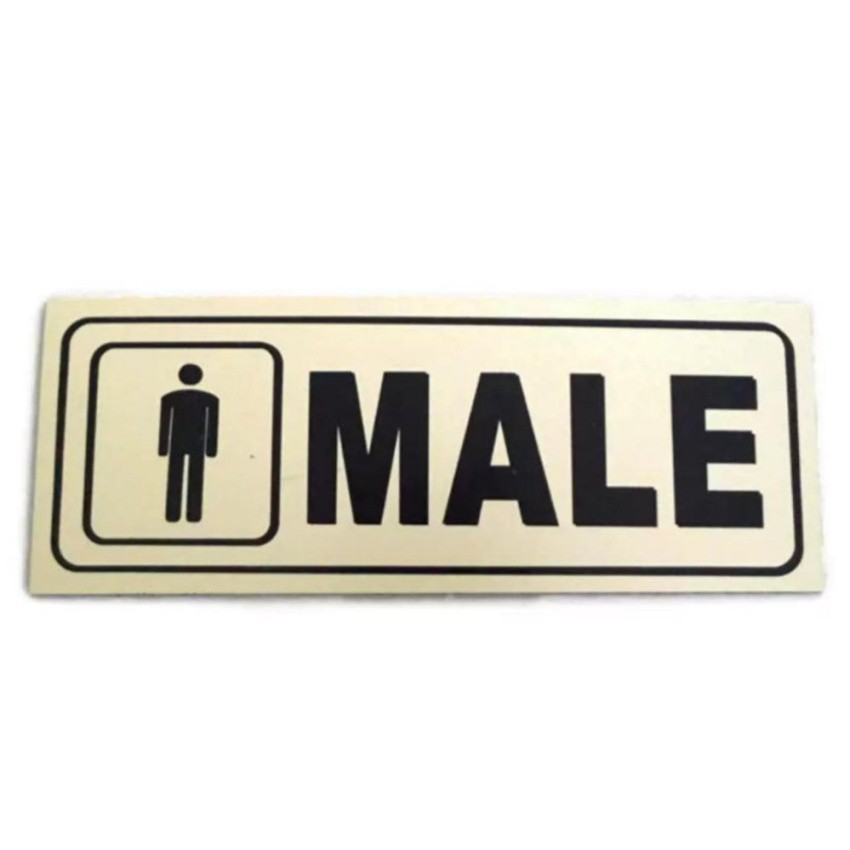 genmerch08 "Male" Restroom Comfort Room Sign Board 24.5x9cm Shopee