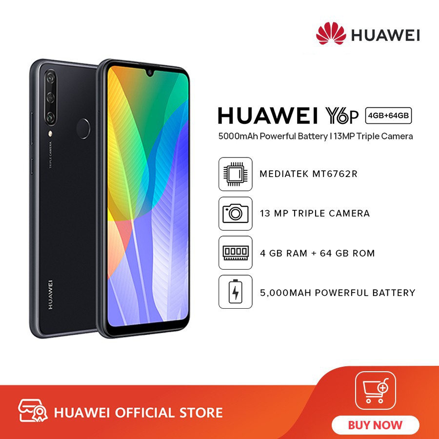 HUAWEI Y6p Smartphone 6.3 inches Screen Display 4GB RAM 64GB ROM