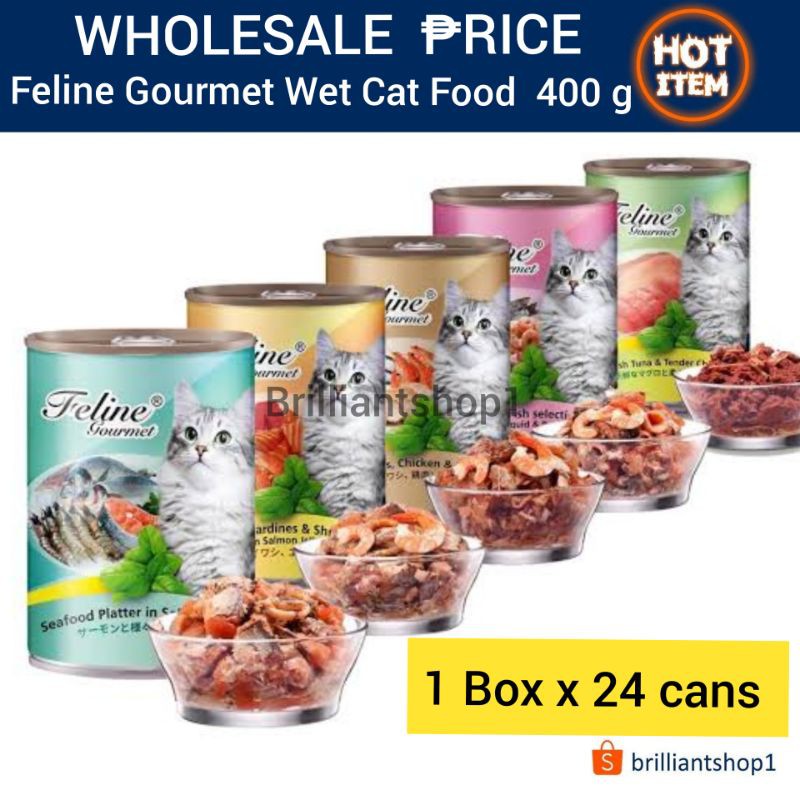 WHOLESALE Feline Gourmet Wet Cat Food 400 grams ( 1 Box X 24 Cans
