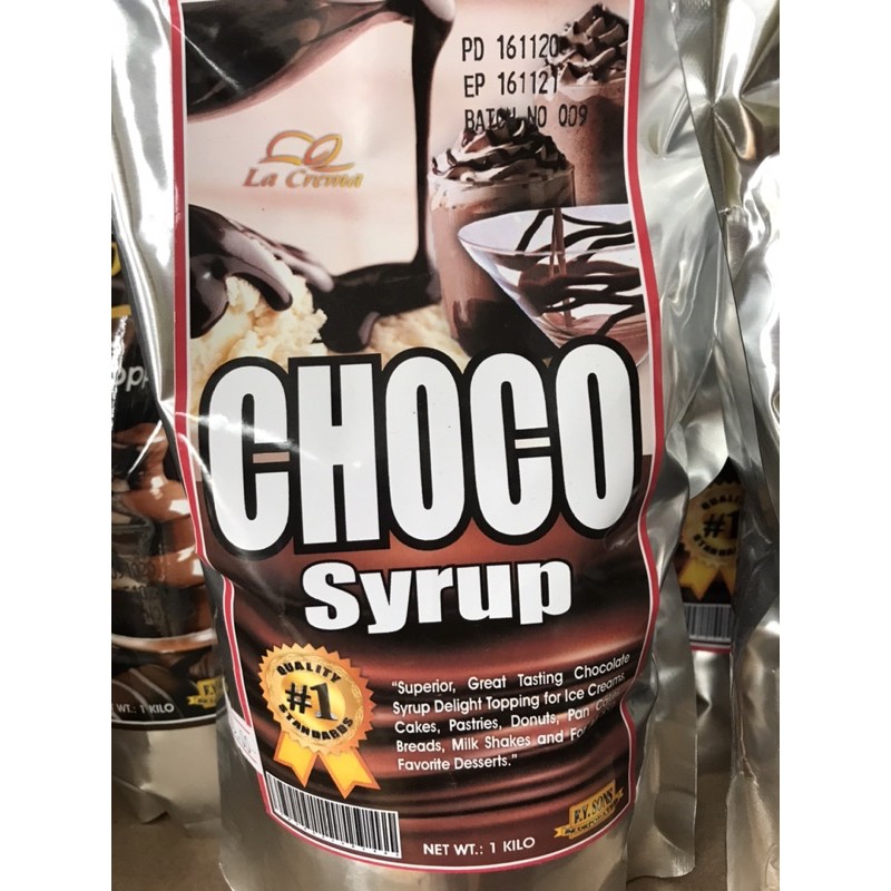 1 kg La Crema Chocolate Syrup Choco Syrup EXPIRY NOV. 02, 2022