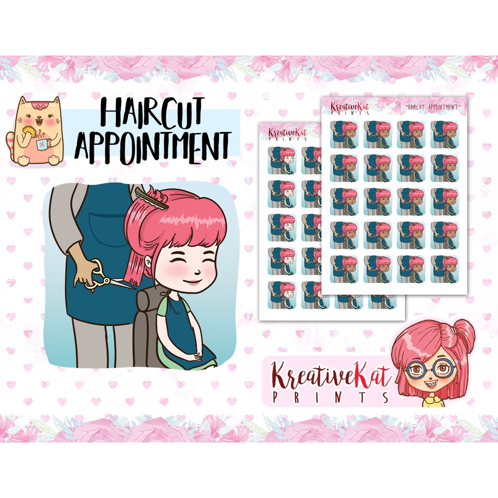 Haircut Appointment Planner Sticker Shopee Philippines