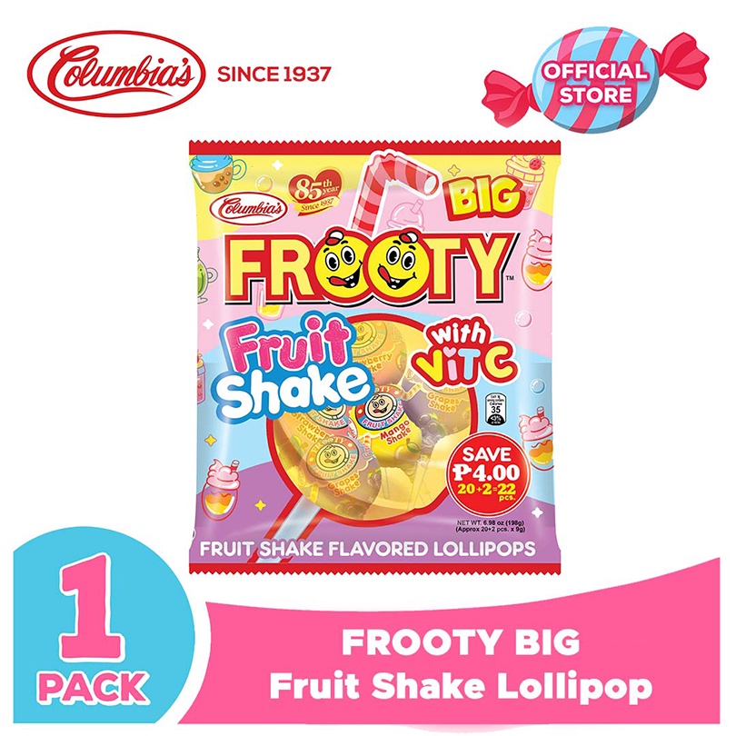 Columbia Candies Frooty Big Fruit Shake Lollipop Shopee Philippines