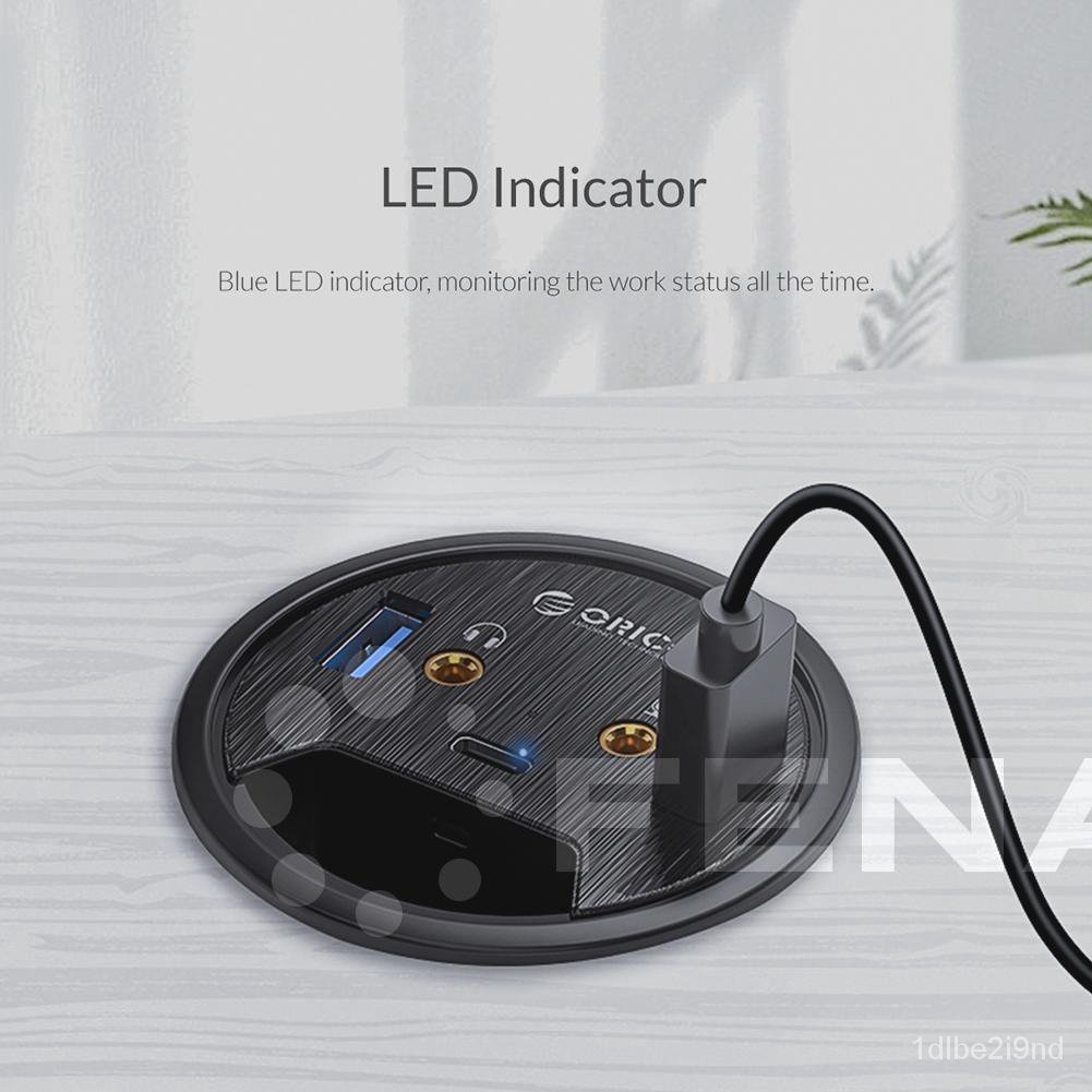 ORICO Desktop Grommet USB 3.0 HUB TypeA TypeC Audio MultiFunction