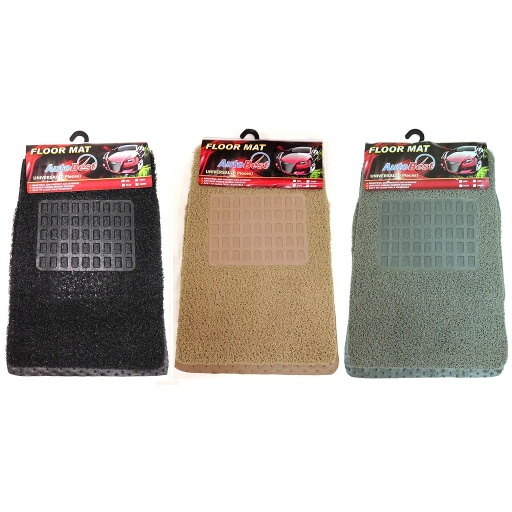 5pc. Coiltype Car Mat Nomad Coil Matting Spaghetti Universal Rubber