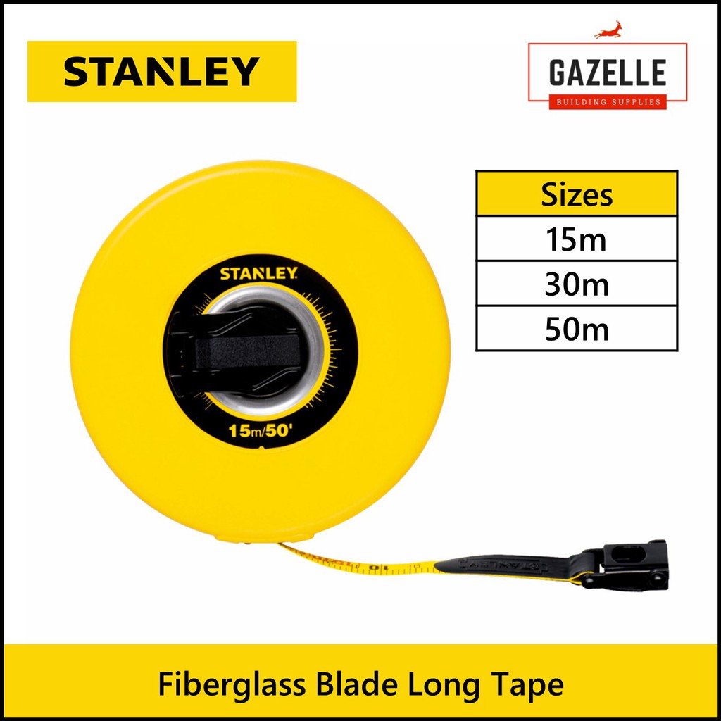 Stanley Fiberglass Blade Long Tape Measure 15m / 30m / 50m 34260 /