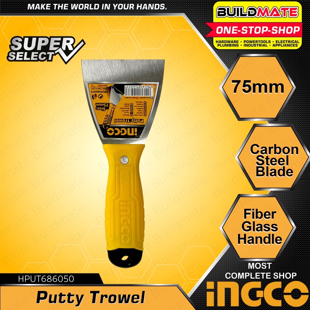 INGCO Drywall Taping Putty Trowel Fiberglass 50mm 75mm 63mm 100mm