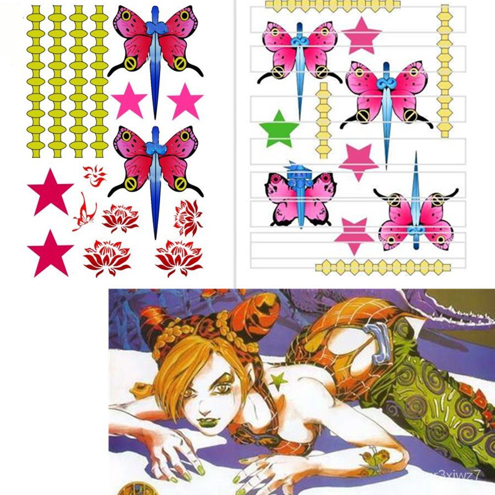 Anime Jojo's Bizarre Adventure Jolyne Kujo Tattoo Cosplay Waterproof Transfer Temporary Tattoo Stick | Shopee Philippines 1000_x_1000_jpg