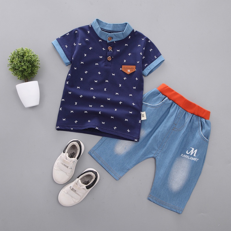 Baby boy clothes boy set 05 years old boys' clothes boys' color