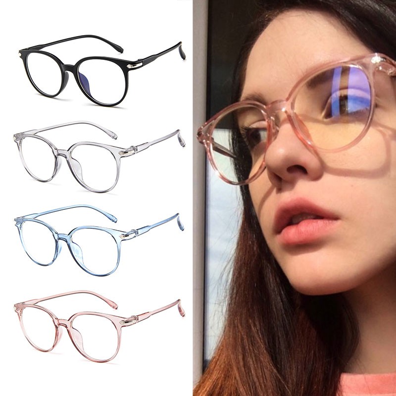 [YD]Women Round AntiBlue Glasses Antiradiation Eyeglasses Computer